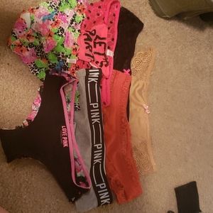 Lot of 7 victoria secret pink underwear small